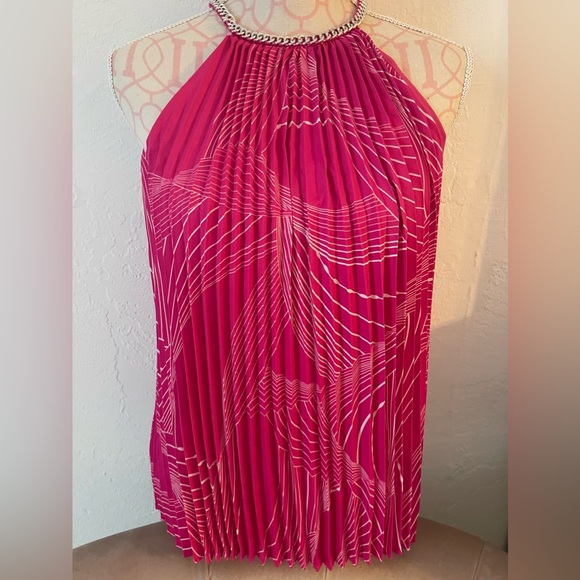 NEW Halter Pleated Top! Petite small pink - Picture 1 of 5